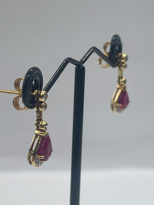 Ruby and Diamond Earrings