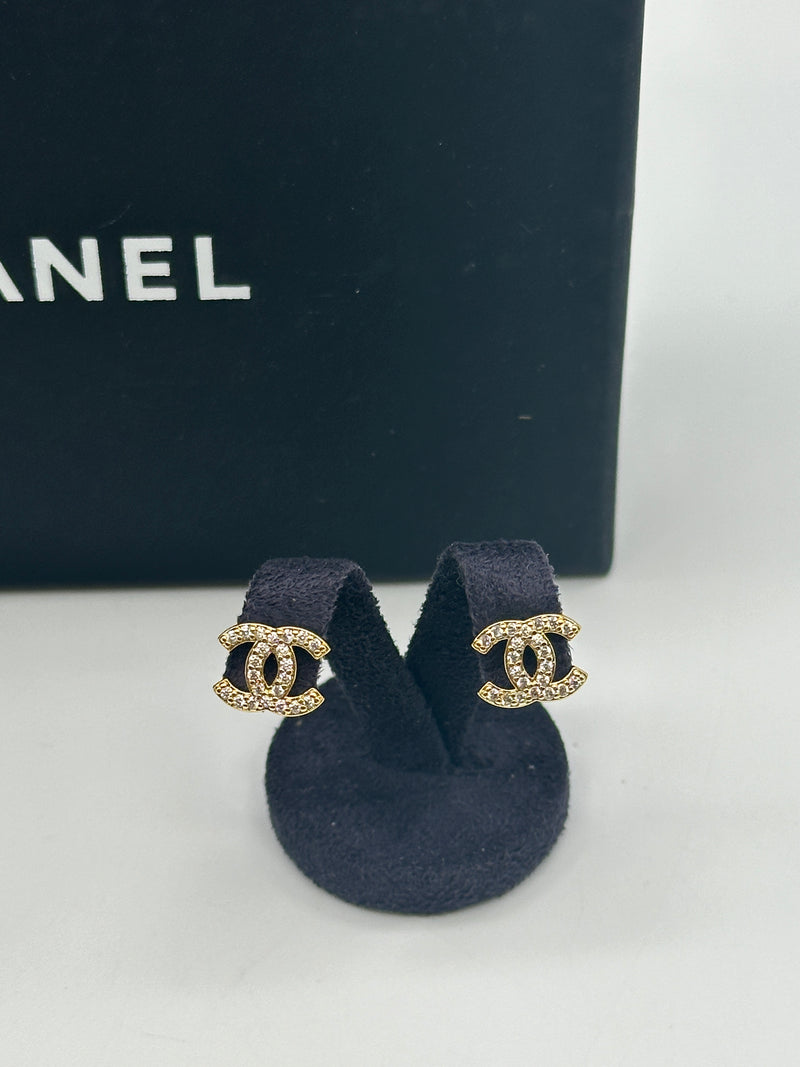 Chanel CC CZ Earrings