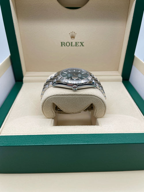 Rolex 41mm Datejust Mint Green Dial Brand New Dec 2023