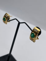 Emerald  and diamond earrings