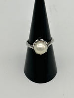 9ct White Gold Pearl Ring