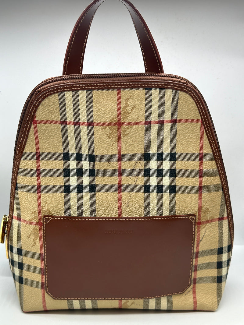 burberry small leather trimmed gabardine backpack Burberry Small Backpack – Elite HNW