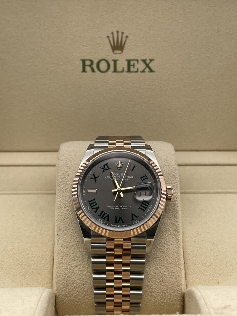 Rolex Wimbledon Datejust Stainless Steel And Rose Gold