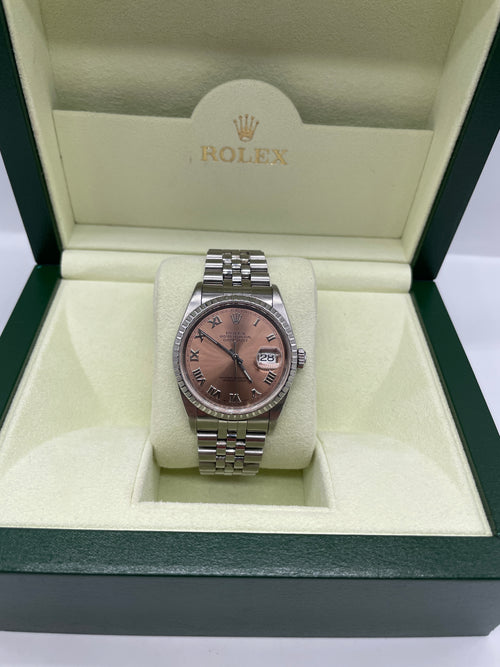 Rolex Datejust 36mm Salmon Roman Numeral Dial