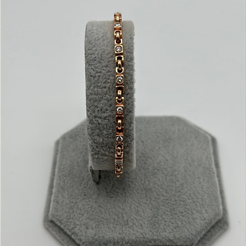 18ct Rose Gold Diamond Bracelet