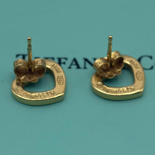 Tiffany & Co 18ct Yellow Gold Heart Earrings