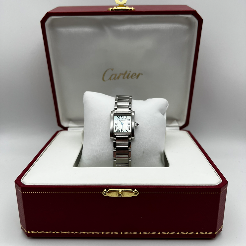 Cartier Tank Francaise Small - Mother of Pearl Face