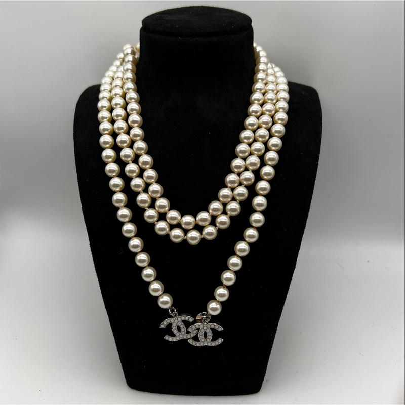 Chanel Pearl Wrap Around Necklace