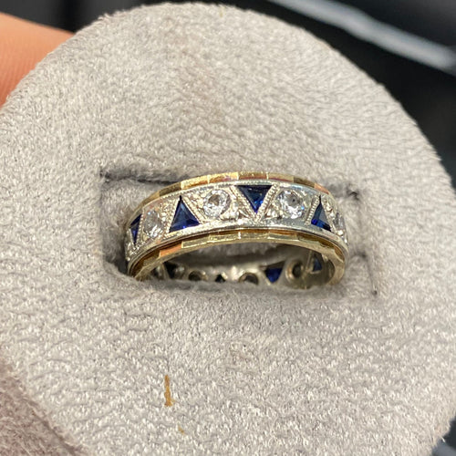 Diamond And Sapphire Ring