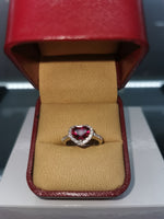 Rubellite And diamond Ring
