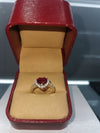 Rubellite And diamond Ring