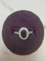Diamond And Sapphire Ring And Wedding Band