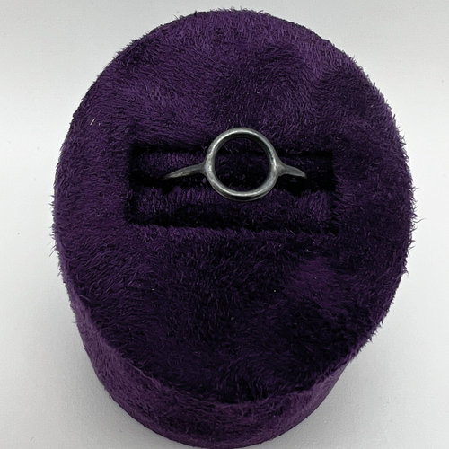 Maria Black Sterling Silver Gunmetal Monocle Ring