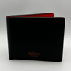 Mulberry Eight Card Contrast Heavy Grain Leather Wallet, Black/Coral Orange