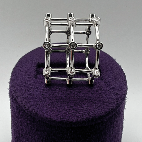 Patcharavipa White Gold & Diamond Cage Ring