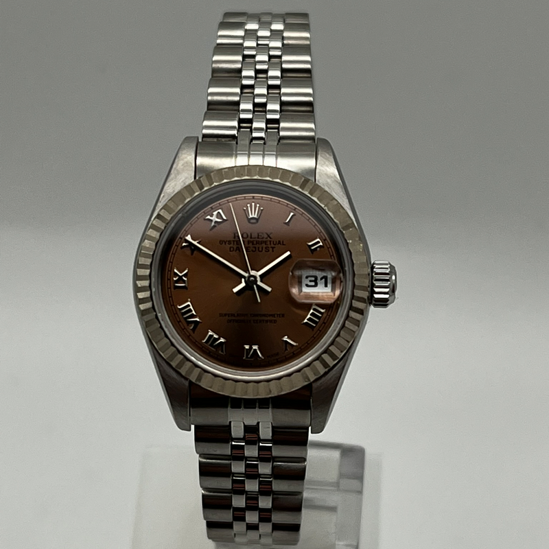Rolex Ladies Stainless Steel Salmon Face