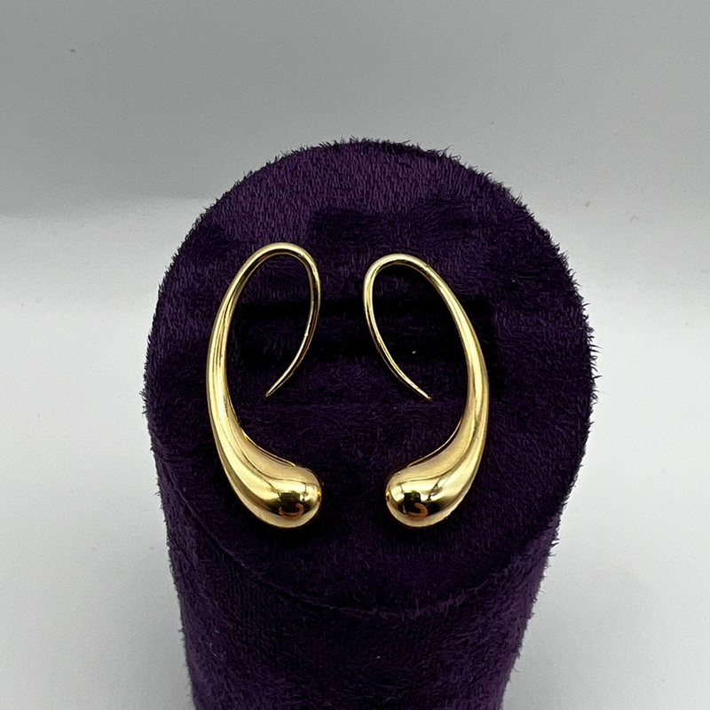 Tiffany & Co Elsa Peretti® Teardrop Earrings - Yellow Gold