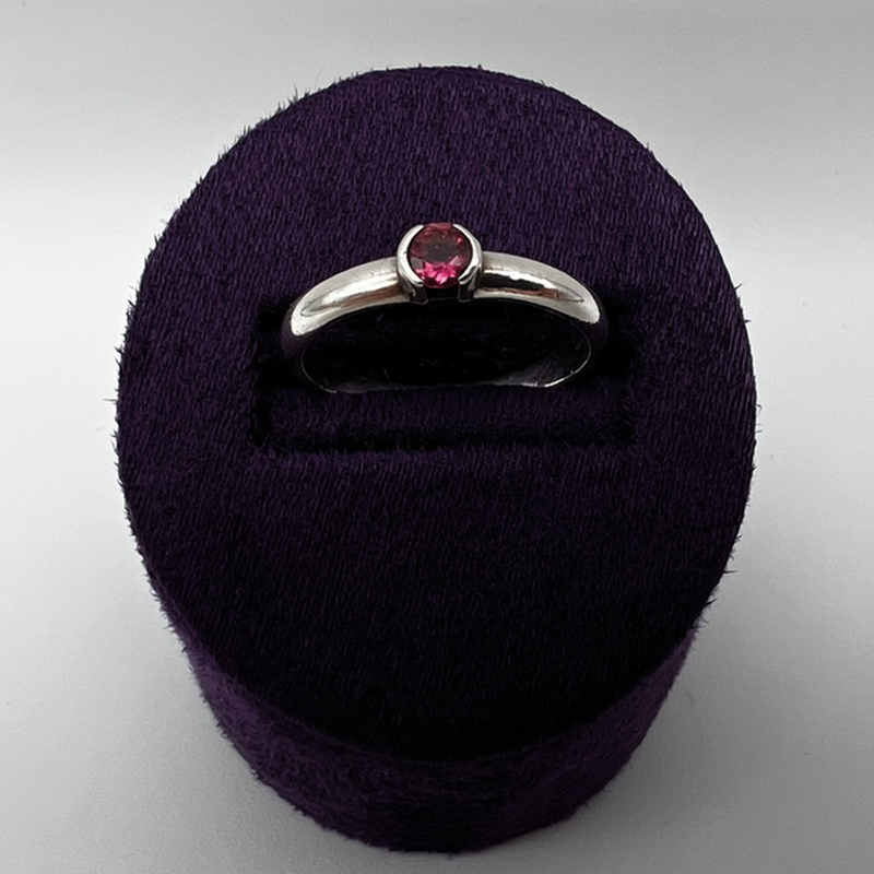 Tiffany & Co Pink Sapphire Silver Ring