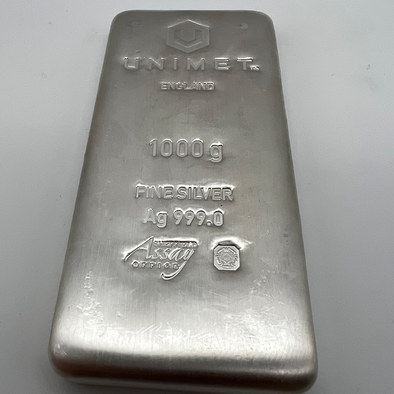Unimet 1000g Silver Bar Paperweight