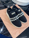 Miu Miu Knit Fabric Slip On Sneakers