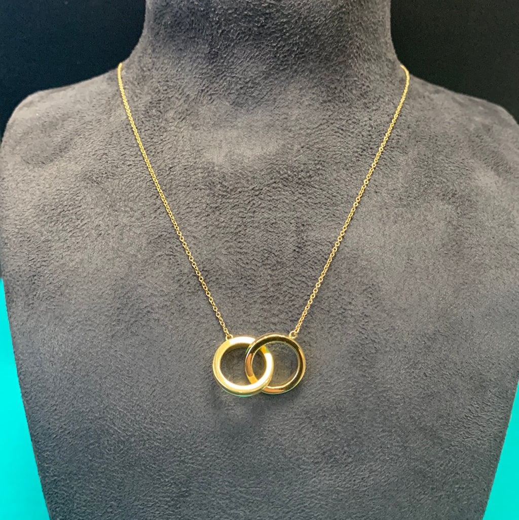 Vintage Tiffany & Co. 0.50 CTW Diamond 1837 Interlocking Circle Necklace