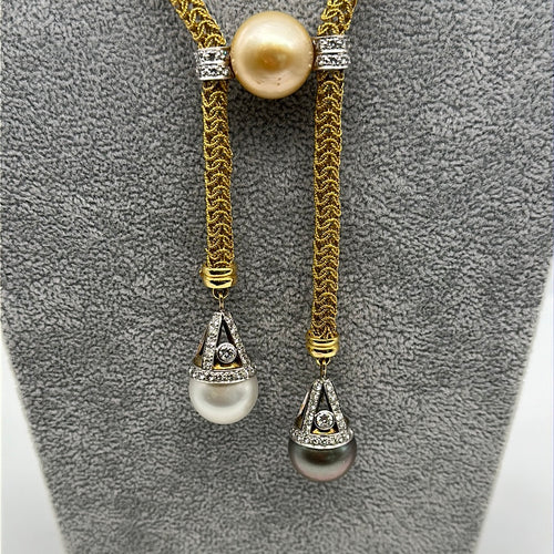 Pearl And Diamond Necklace
