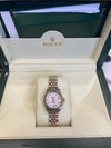 Rolex ladies datejust 26mm gold and stainless white face