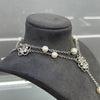 Chanel Silver And Pearl Necklace
