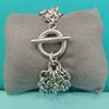 Tiffany & Co Sterling Silver Five Strand Heart Charm Bracelet