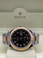 Rolex Datejust Steel and Gold Black Arabic Numerals