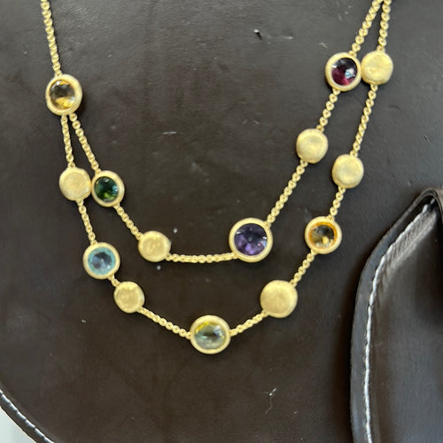 MARCO BICEGO GOLD NECKLACE AND EARRING SET