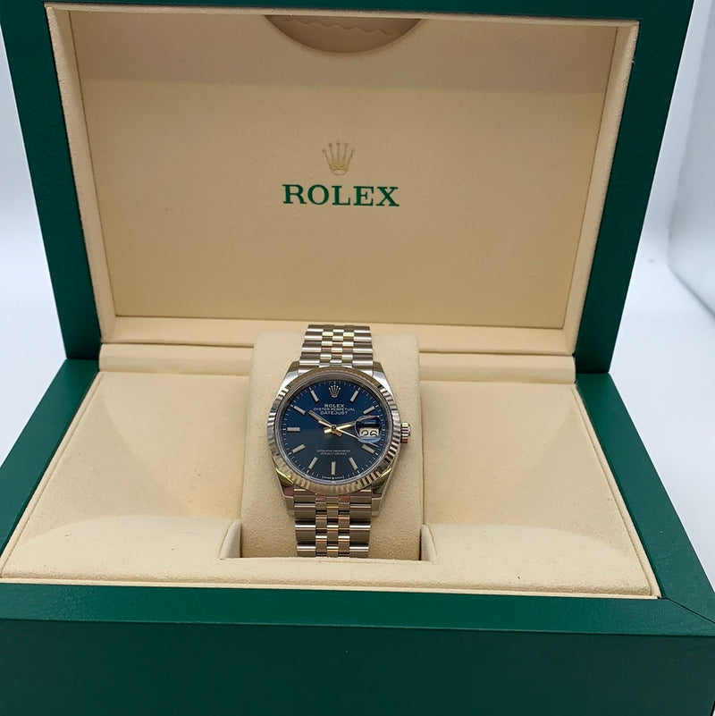 Rolex Datejust 36mm Blue Dial SS Jubilee Bracelet 2019 Box