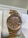 Rolex 18ct Yellow Gold Day Date With Champagne Dial