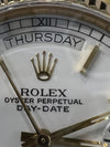 Rolex 18ct Solid Gold Daydate White Baton Dial Track Roman Numerals President Bracelet  Box