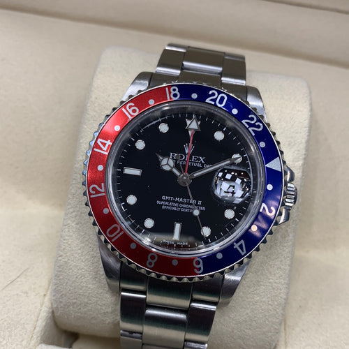 Rolex SS GMT "Pepsi"  Model No. 16710 2003  Box And Papers