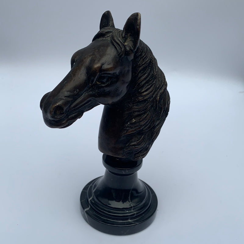 Bronzed Horse Head Bust