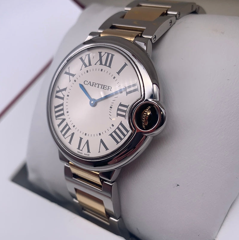 Cartier Steel and Gold Ballon Bleu 36mm  Box and Papers