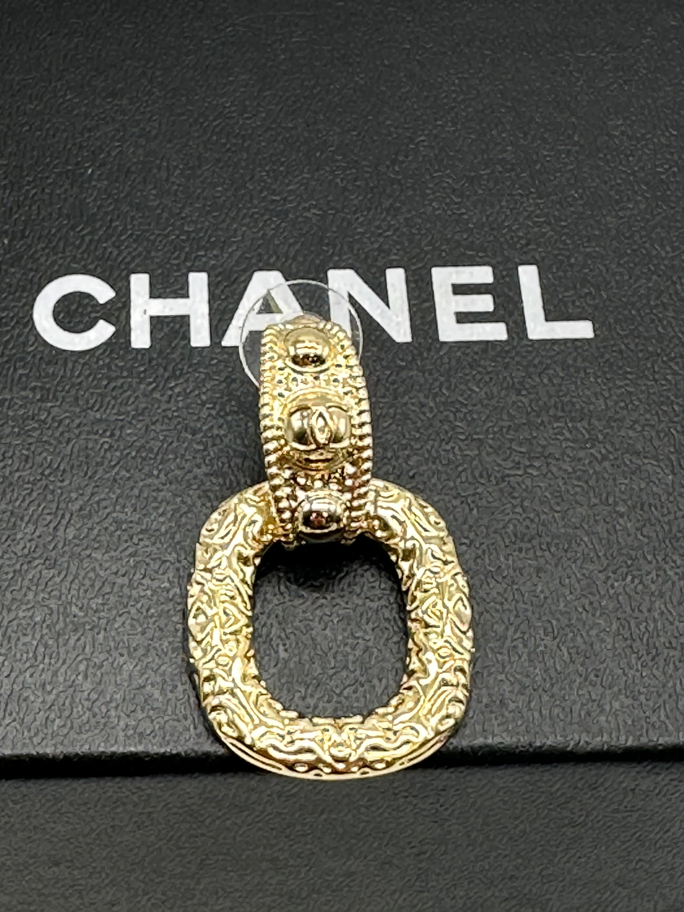 CHANEL CC Logo Pearl  Crystal Stud Earrings Gold  eBay