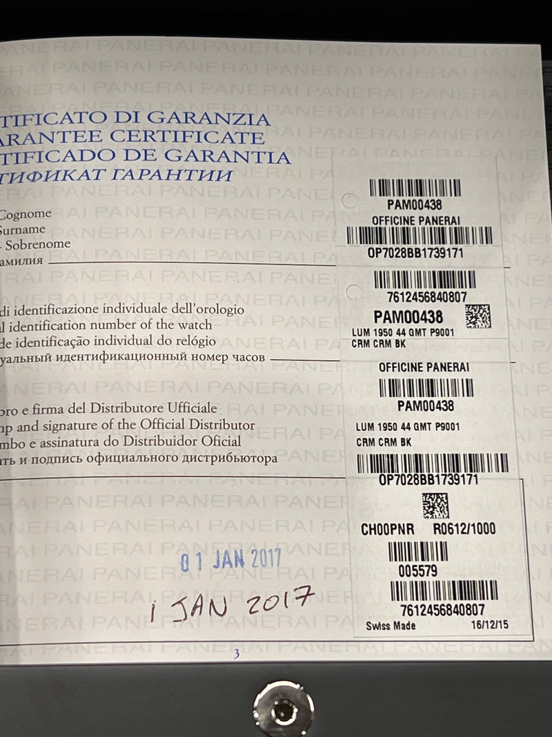 Panerai Luminor Black Ceramica 1950 GMT Elite HNW High End