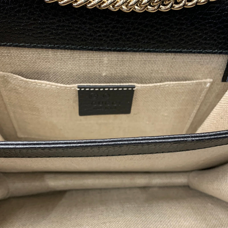 Gucci Interlocking Black Leather Handbag