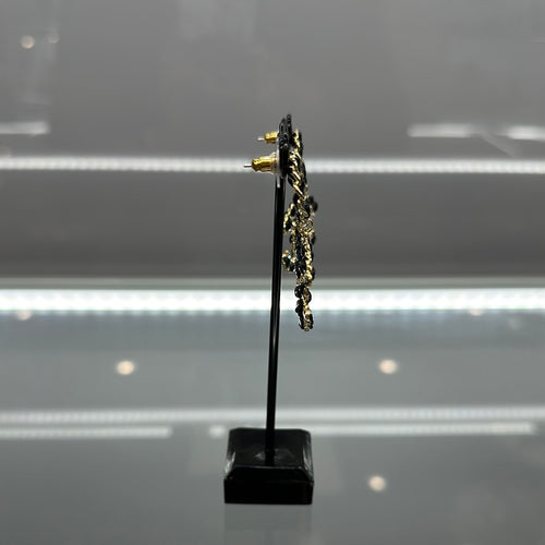 Chanel Classic CC Leather Drop Earrings