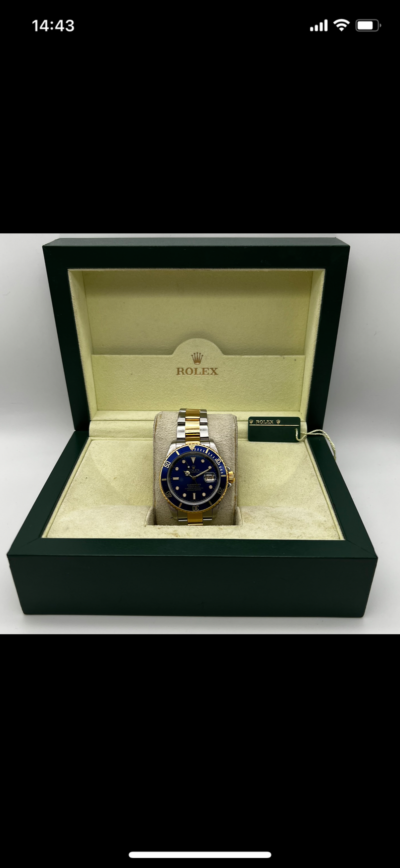 Rolex Submariner SS And Gold "Bluesy”