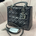 Lady Dior Medium Python Skin Metallised Handbag