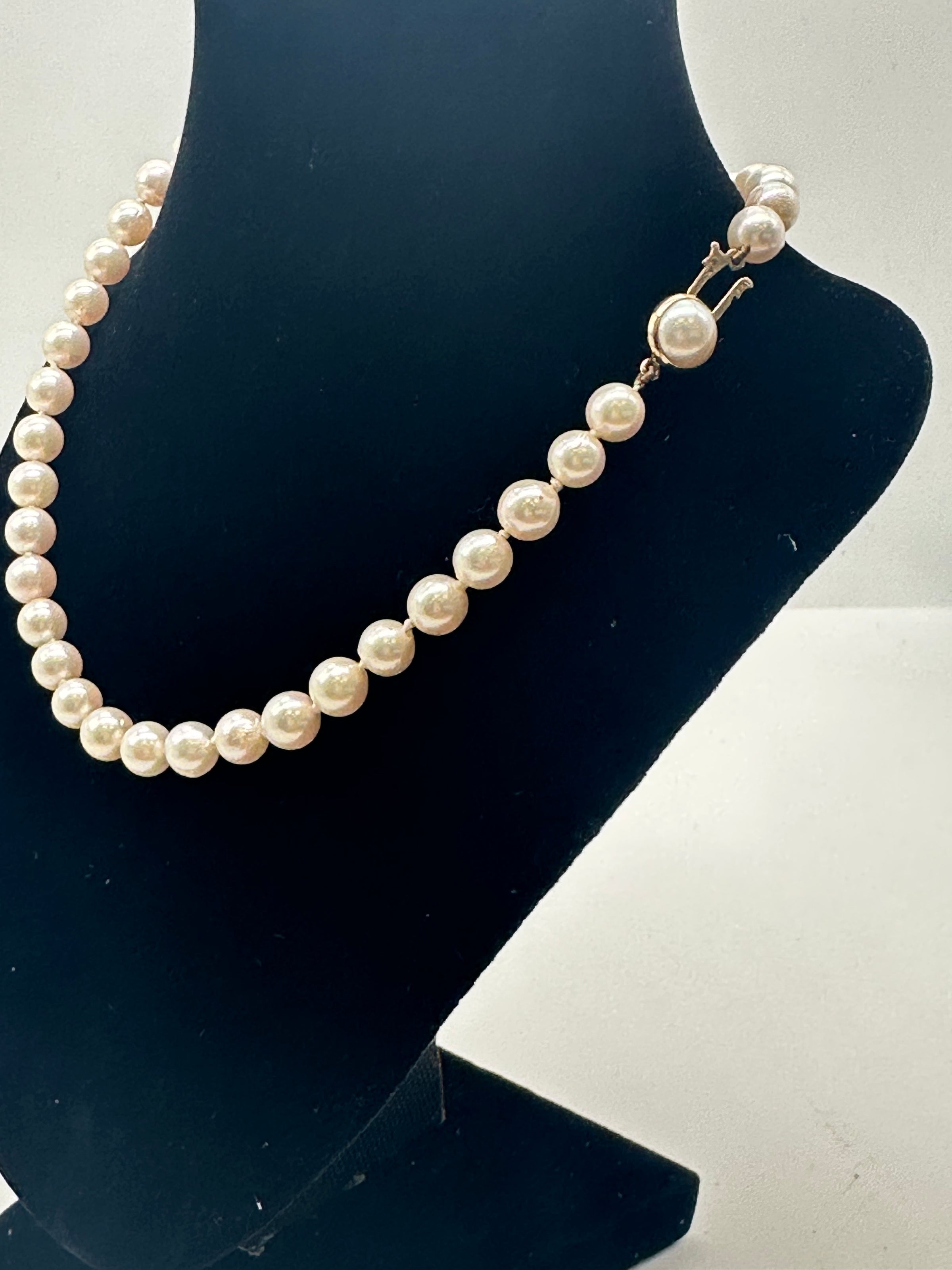 GORGEOUS Vintage 1950s Multi Strand Lustrous Pearl Bead Necklace, - Ruby  Lane
