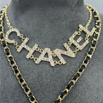 Chanel Leather And Pearl Necklace