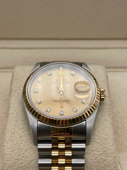 Rolex Datejust 36mm In Stainless Steel And Yellow Gold