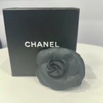 Chanel Camelia Brooch Black