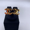 Chanel CC Logo Gold Earrings -Small
