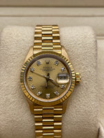 Rolex 26mm 18ct Yellow Gold Ladies Datejust