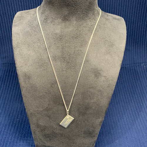 Tiffany & Co Silver Envelope Charm on Silver 18 inch Chain